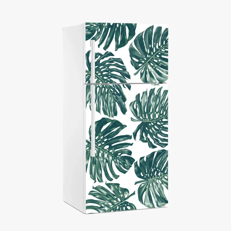 Fridge sticker monstera leaf botanical pattern