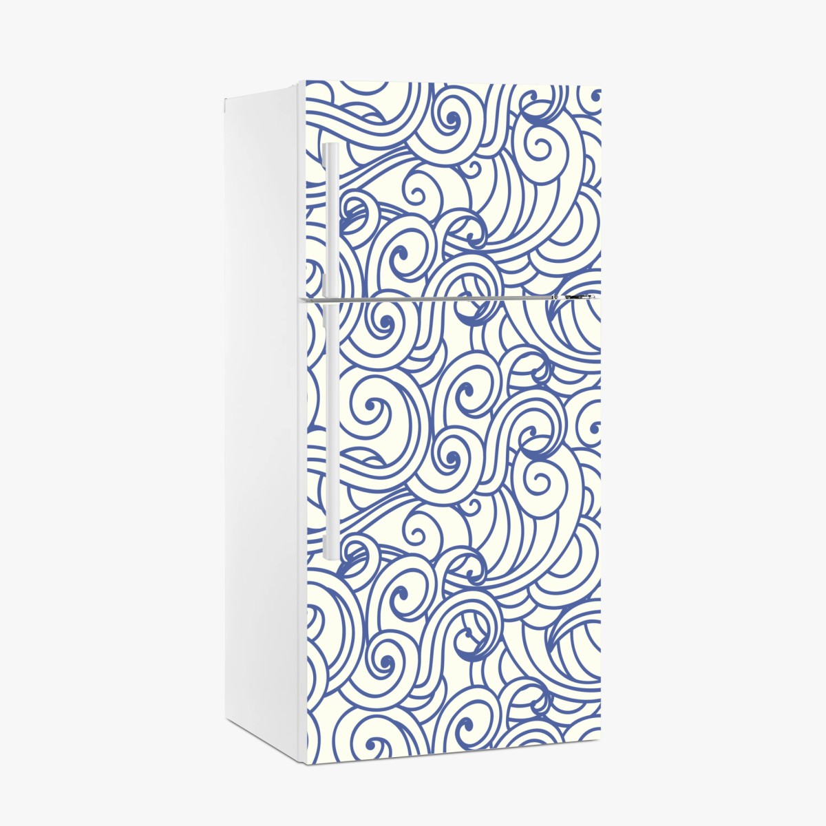Fridge sticker blue swirl seamless pattern • Wallissimo® Fridge sticker blue swirl seamless pattern • Wallissimo®