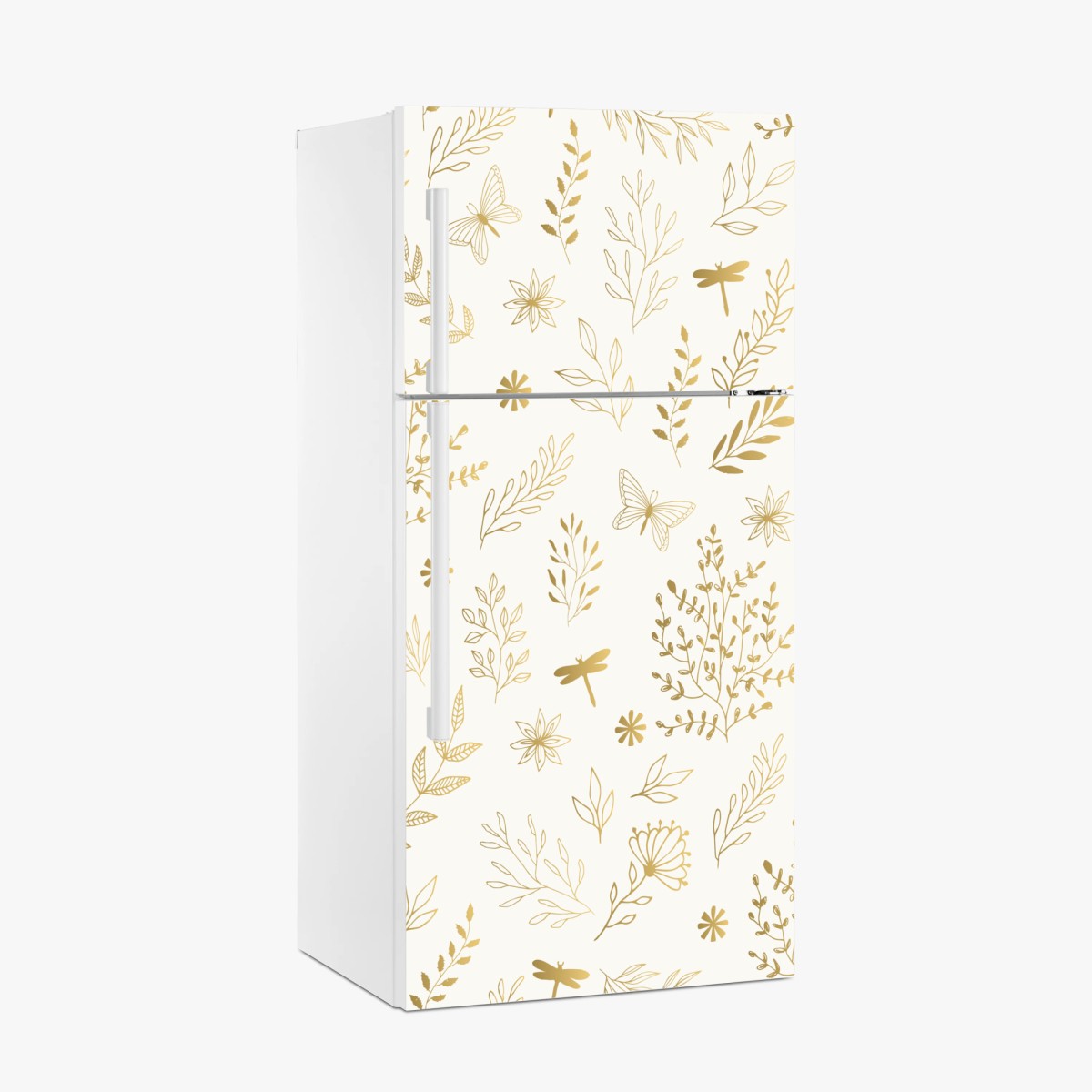 Fridge sticker golden botanical seamless pattern • Wallissimo® Fridge sticker golden botanical seamless pattern • Wallissimo®