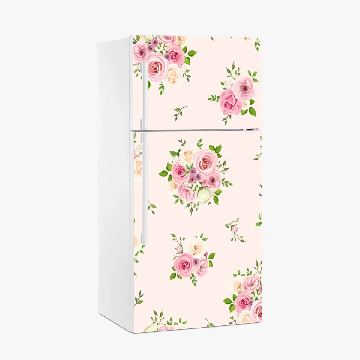 Fridge sticker delicate pink rose bouquet pattern • Wallissimo® Fridge sticker delicate pink rose bouquet pattern • Wallissimo®