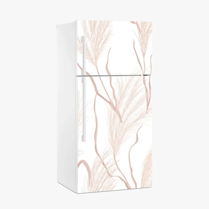 Fridge sticker soft pampas grass pattern