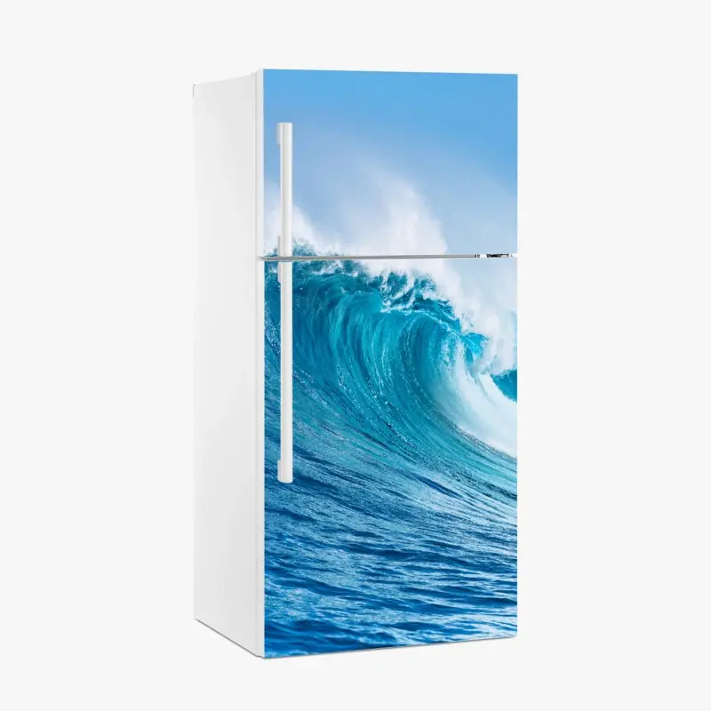 Fridge sticker majestic turquoise ocean wave