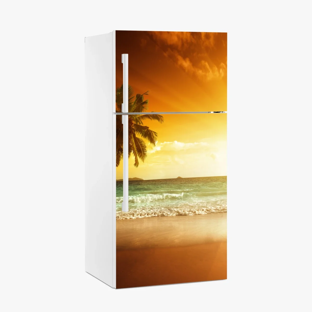 Fridge sticker tropical sunset over Caribbean beach ⁕ Wallissimo® Fridge sticker tropical sunset over Caribbean beach ⁕ Wallissimo®