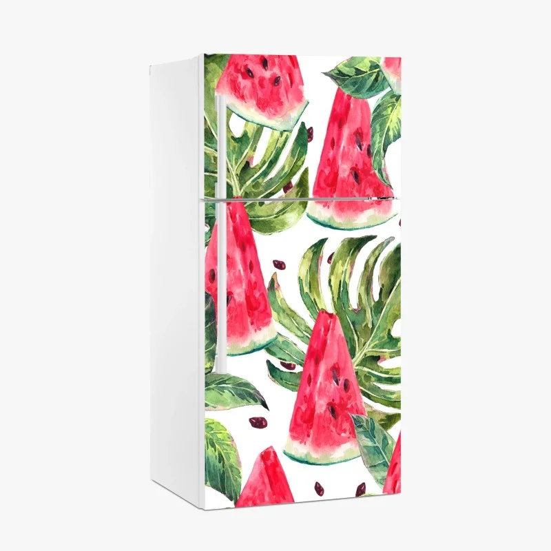 Fridge sticker watercolor watermelon summer pattern