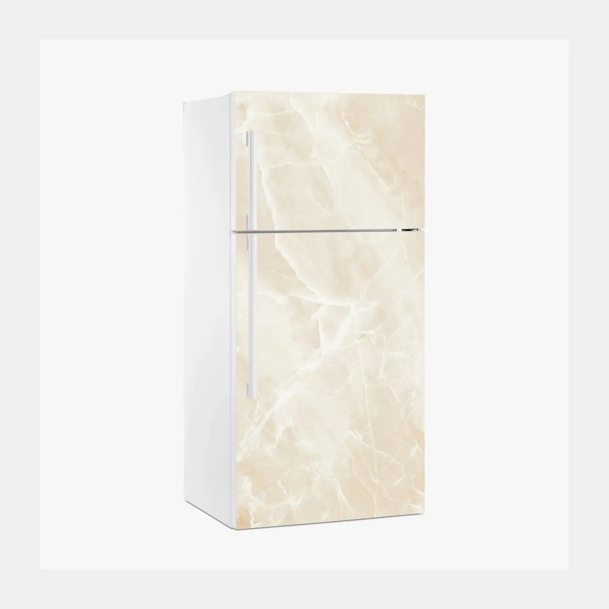 Fridge sticker beige marble texture with white veining • Wallissimo® Fridge sticker beige marble texture with white veining • Wallissimo®