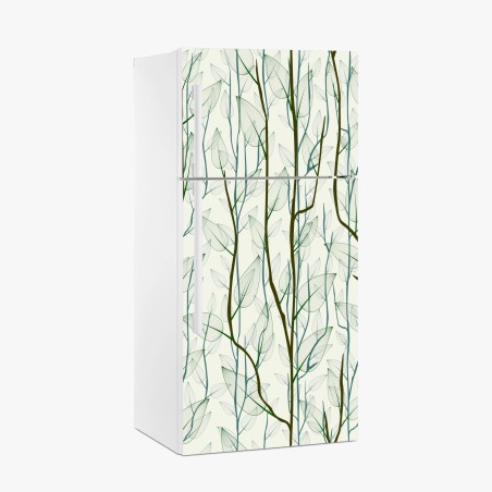 Fridge sticker delicate leaf and branch pattern • Wallissimo®