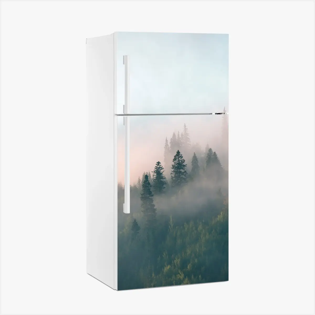 Fridge sticker misty morning forest landscape ⁕ Wallissimo® Fridge sticker misty morning forest landscape ⁕ Wallissimo®