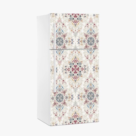 Fridge sticker ornate vintage damask pattern • Wallissimo®