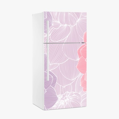 Fridge sticker soft pastel floral bloom pattern • Wallissimo®