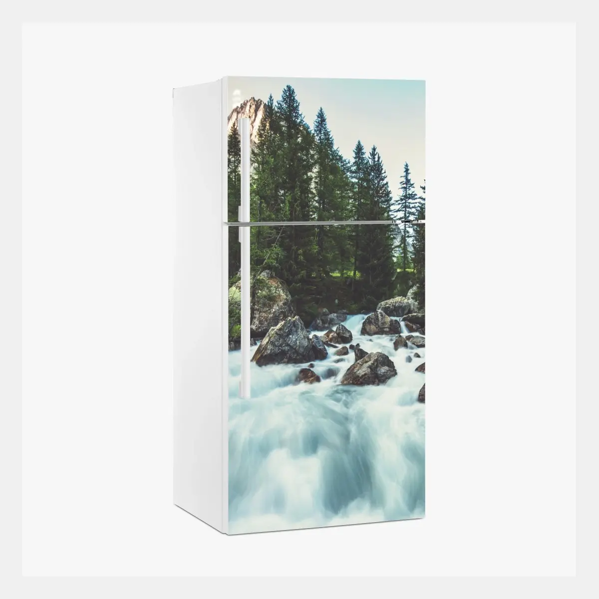 Fridge sticker scenic alpine river in Ferret Valley • Wallissimo® Fridge sticker scenic alpine river in Ferret Valley • Wallissimo®