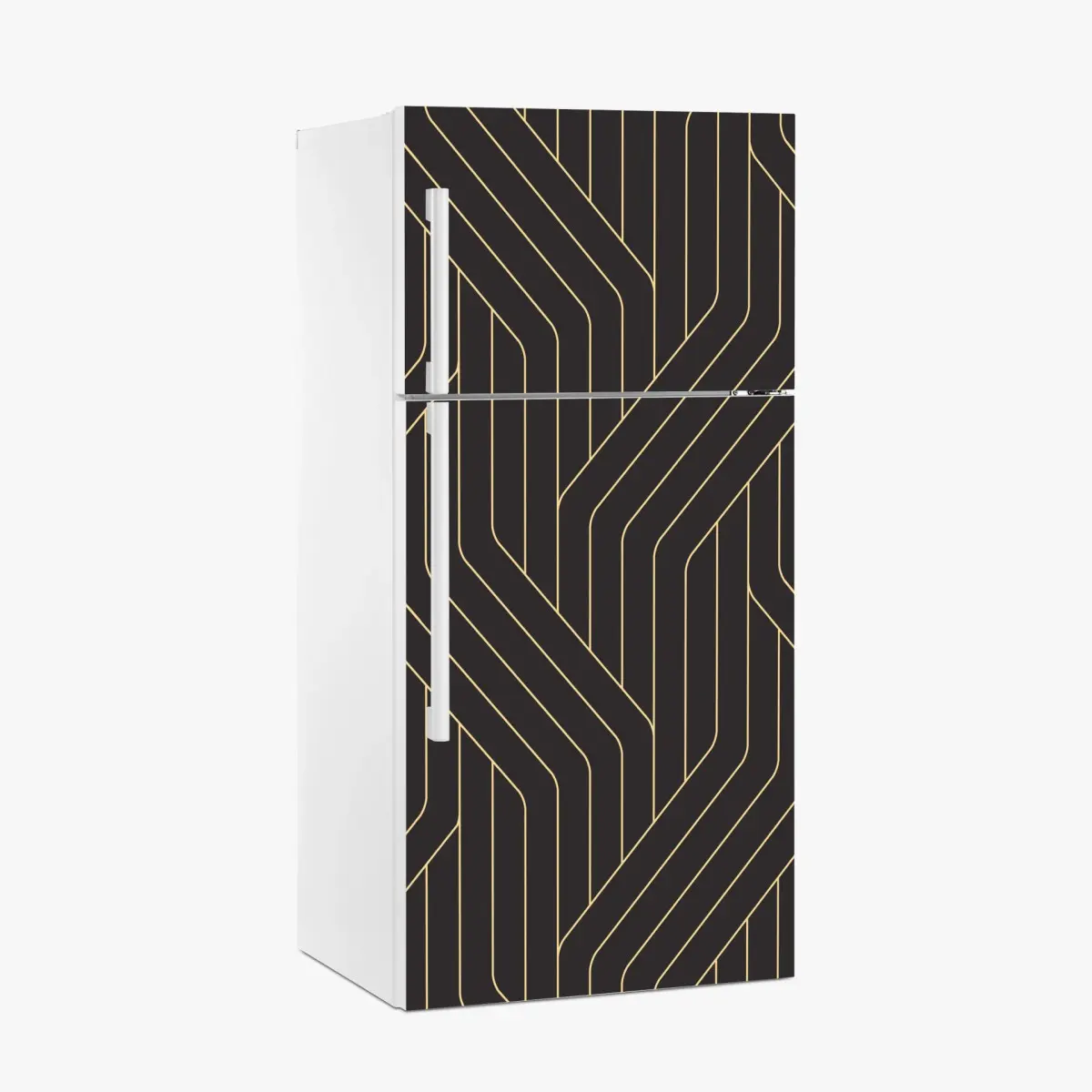 Fridge sticker geometric art deco pattern with gold lines • Wallissimo® Fridge sticker geometric art deco pattern with gold lines • Wallissimo®