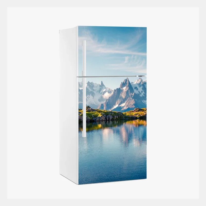 Fridge sticker panoramic view of Lac Blanc and Mont Blanc