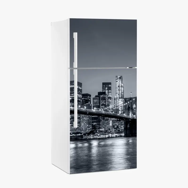 Fridge sticker New York skyline at night