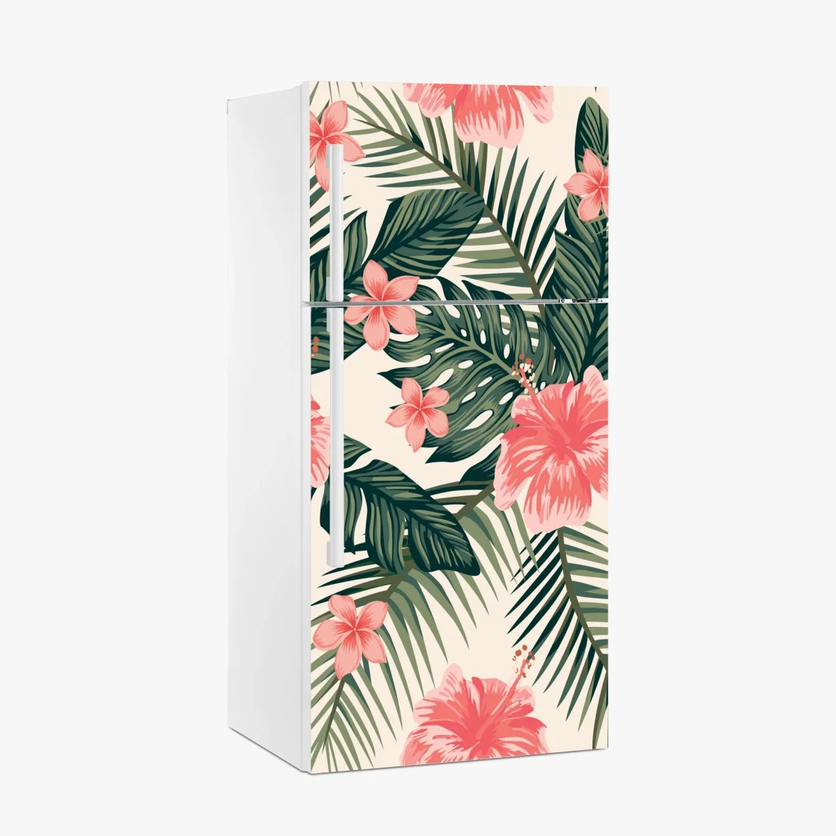Fridge sticker tropical hibiscus floral pattern ⁕ Wallissimo® Fridge sticker tropical hibiscus floral pattern ⁕ Wallissimo®