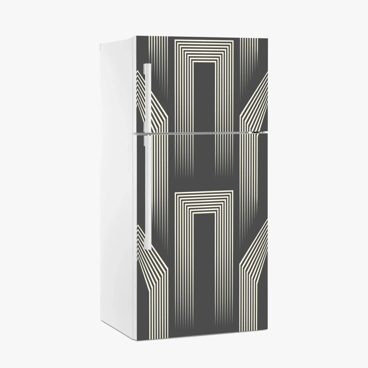 Fridge sticker art deco geometric pattern in gray and beige • Wallissimo® Fridge sticker art deco geometric pattern in gray and beige • Wallissimo®