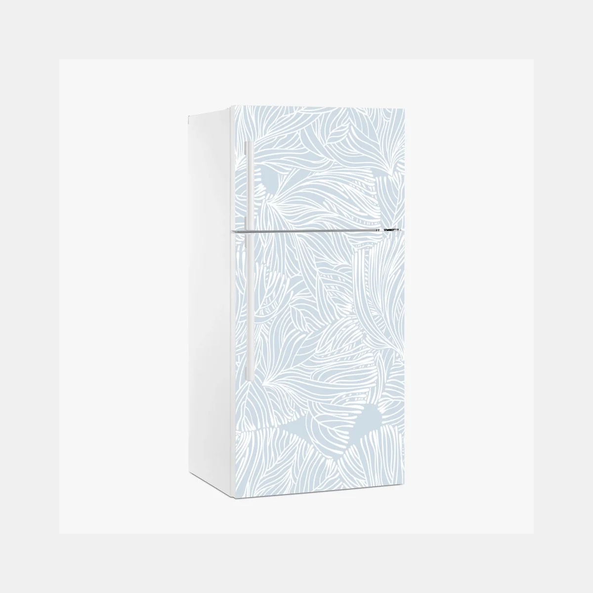 Fridge sticker soft blue botanical pattern ⁕ Wallissimo® Fridge sticker soft blue botanical pattern ⁕ Wallissimo®