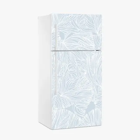 Fridge sticker soft blue botanical pattern • Wallissimo®