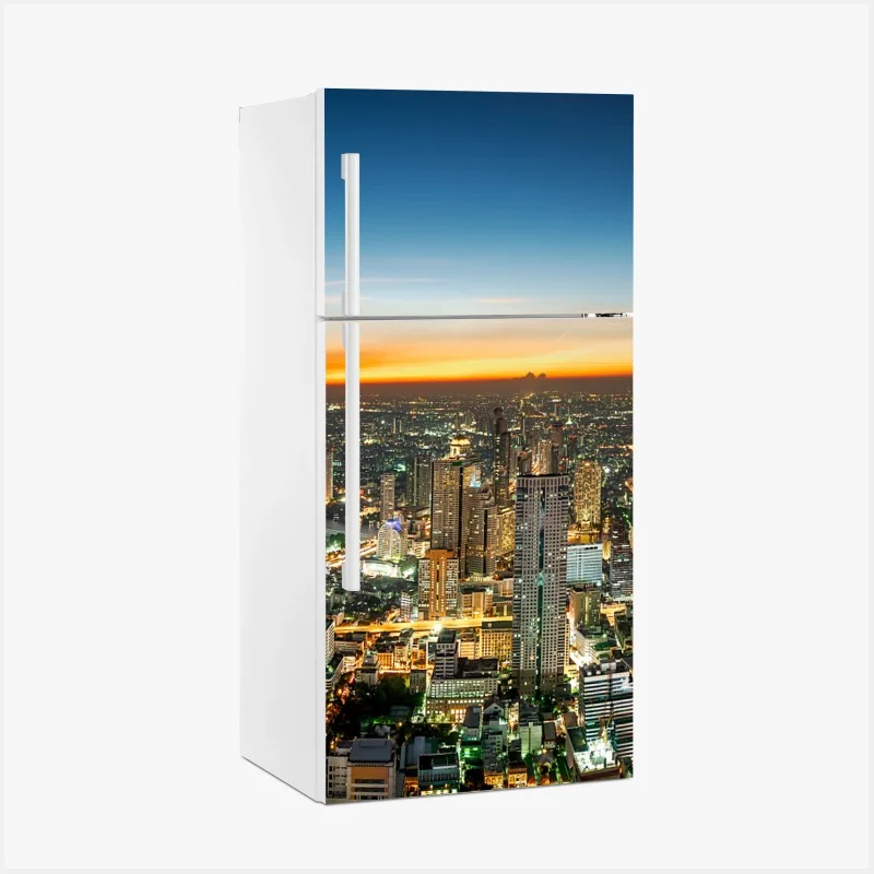 Fridge sticker Bangkok skyline at dusk