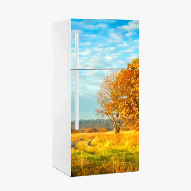 Fridge sticker golden autumn meadow