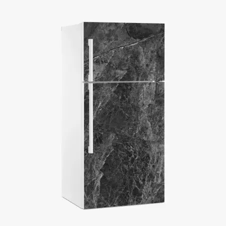 Fridge sticker dark marble texture • Wallissimo®