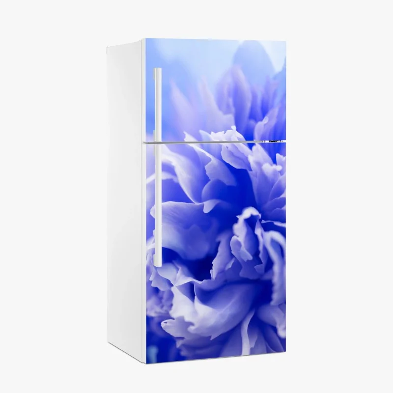 Fridge sticker soft blue abstract flower close-up