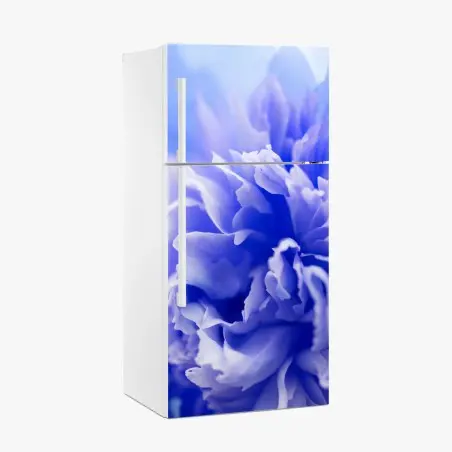 Fridge sticker soft blue abstract flower close-up • Wallissimo®