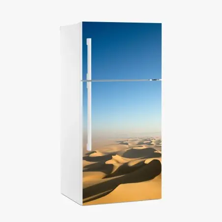 Fridge sticker endless desert dunes under blue sky • Wallissimo®