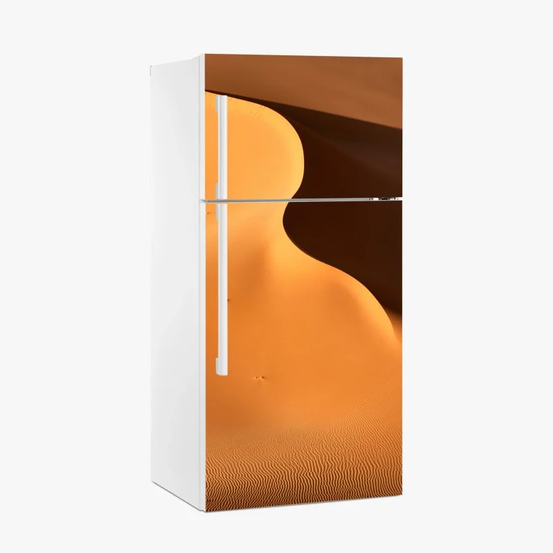 Fridge sticker golden dune curves