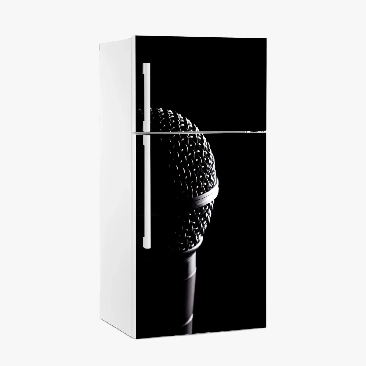 Fridge sticker dramatic microphone close-up • Wallissimo® Fridge sticker dramatic microphone close-up • Wallissimo®