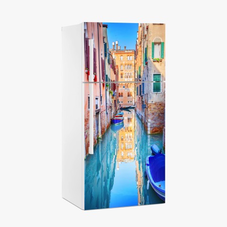 Fridge sticker Venice canal reflections • Wallissimo®