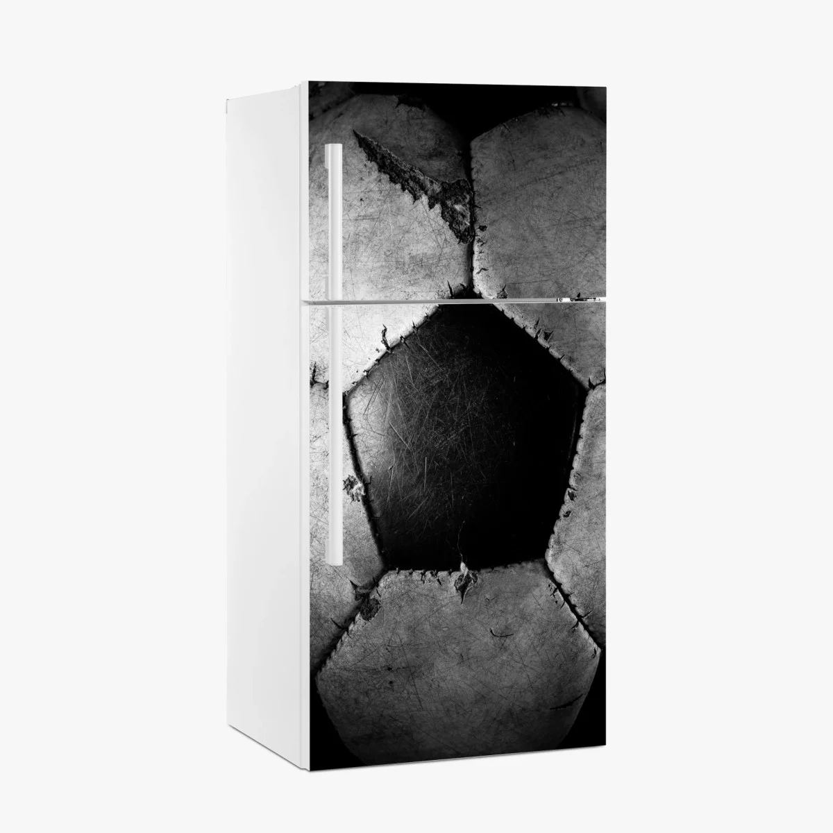 Fridge sticker worn soccer ball close-up ⁕ Wallissimo® Fridge sticker worn soccer ball close-up ⁕ Wallissimo®