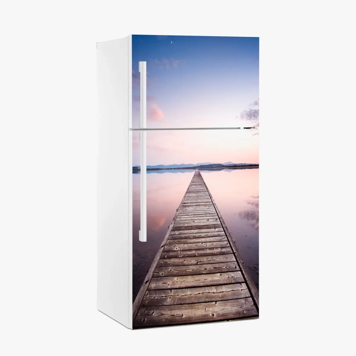 Fridge sticker pier to the horizon at sunset • Wallissimo® Fridge sticker pier to the horizon at sunset • Wallissimo®