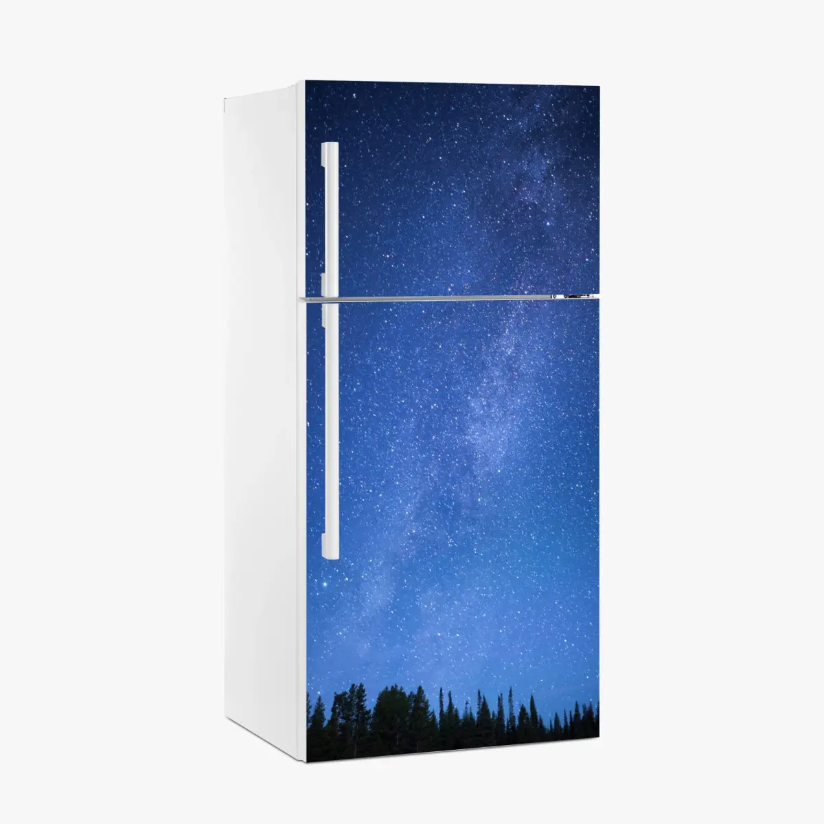 Fridge sticker starlit Milky Way over forest ⁕ Wallissimo® Fridge sticker starlit Milky Way over forest ⁕ Wallissimo®