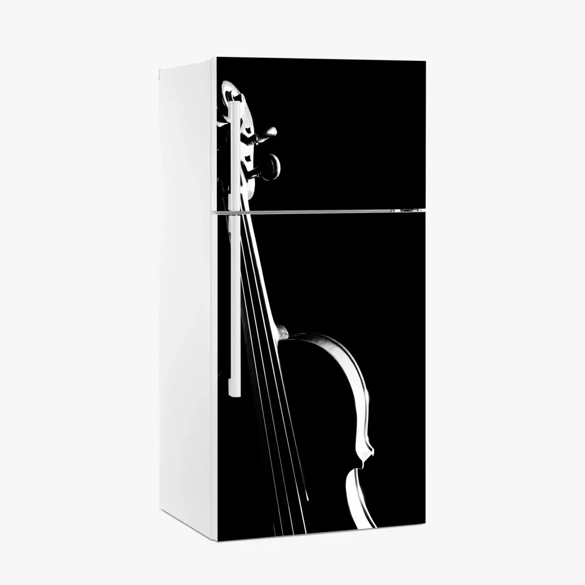 Fridge sticker elegant violin silhouette on black ⁕ Wallissimo® Fridge sticker elegant violin silhouette on black ⁕ Wallissimo®