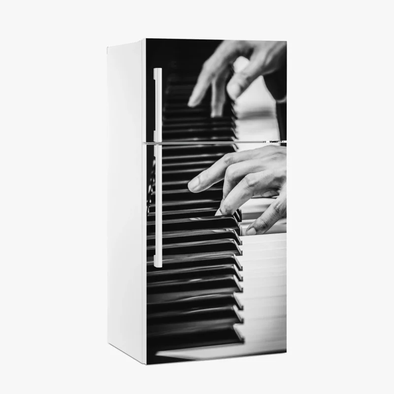 Fridge sticker piano hands in motion