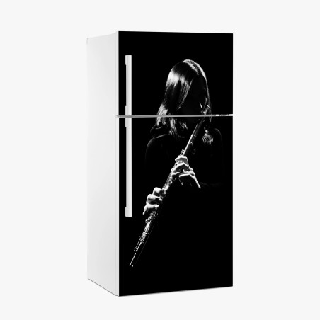 Fridge sticker elegant flute silhouette • Wallissimo®