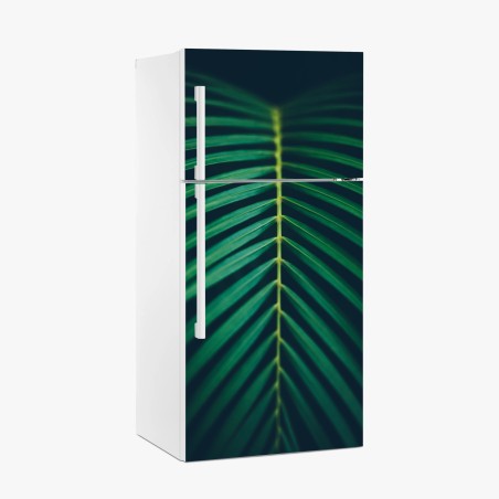Fridge sticker vertical palm leaf close-up • Wallissimo®