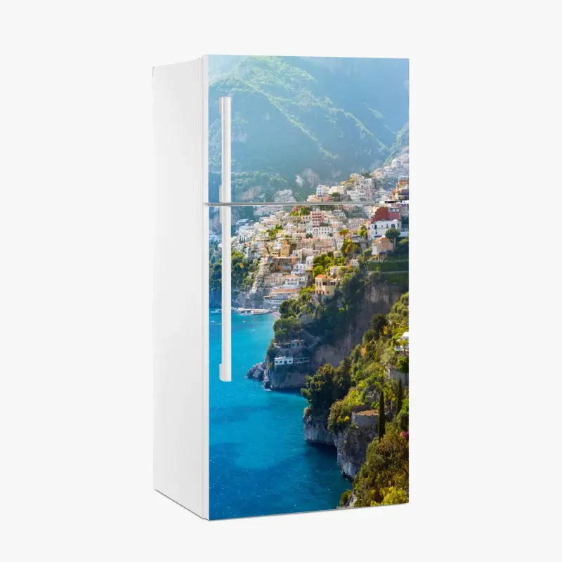 Fridge sticker Positano coastal cliff panorama