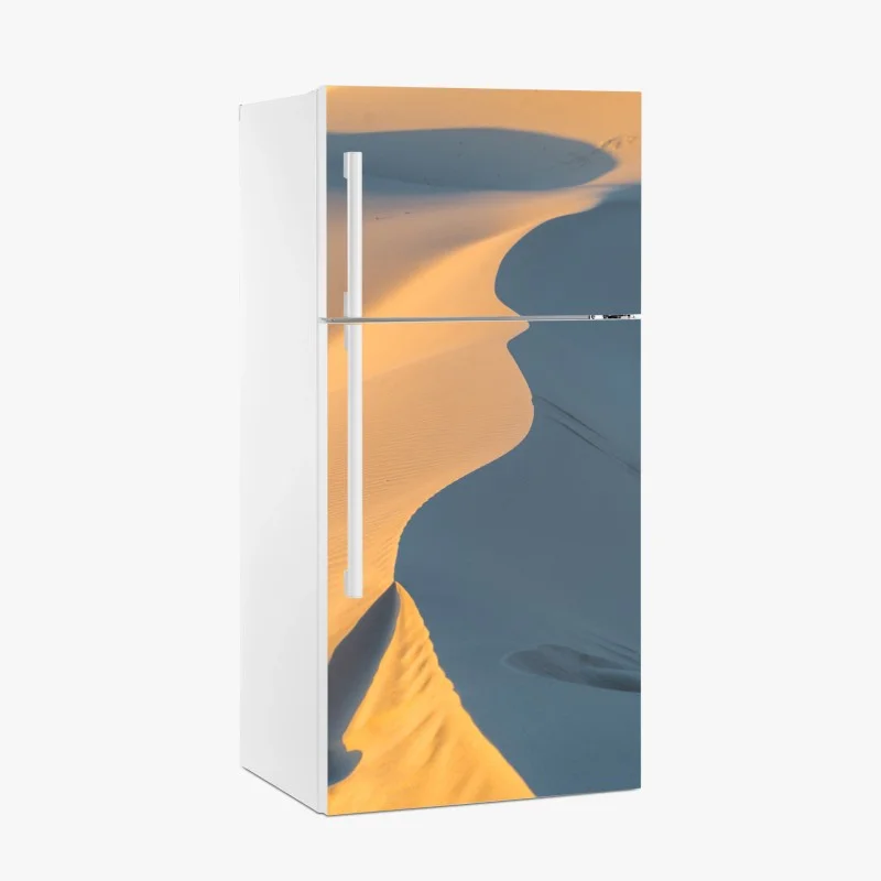 Fridge sticker golden dune curves