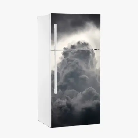 Fridge sticker dramatic gray cloudscape • Wallissimo®