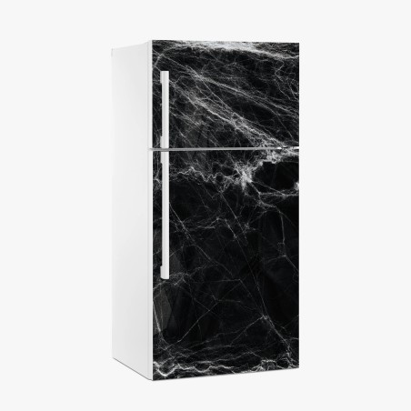 Fridge sticker eerie cobweb on black background • Wallissimo®