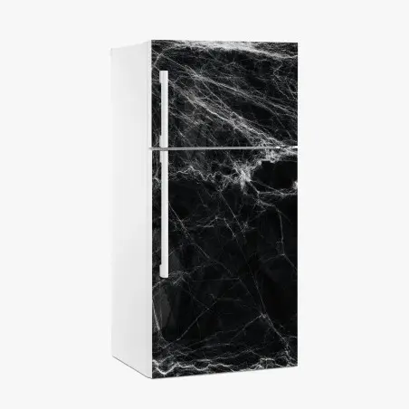 Fridge sticker eerie cobweb on black background • Wallissimo®
