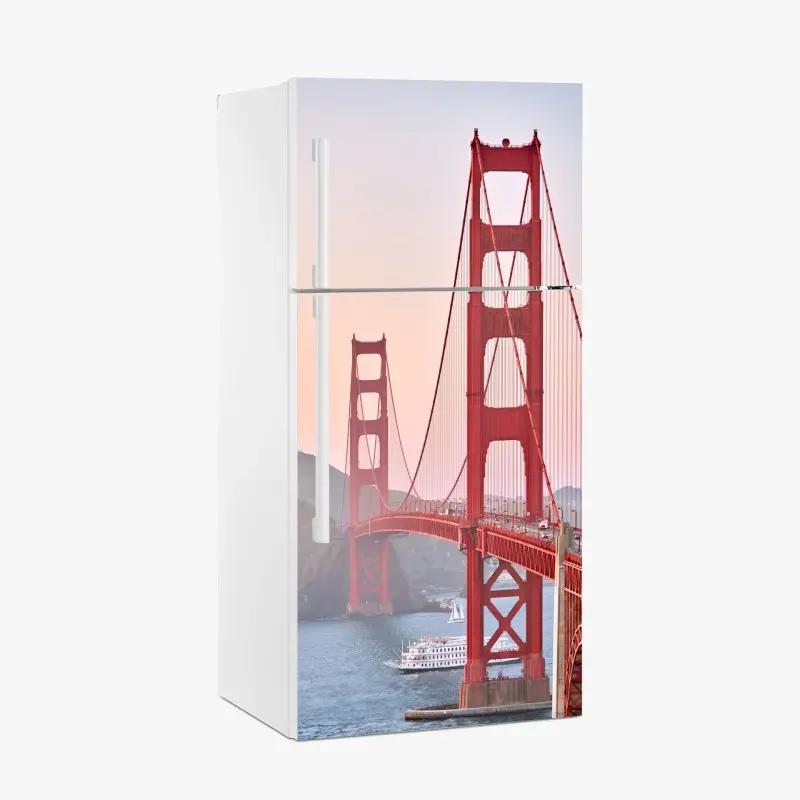 Fridge sticker Golden Gate Bridge at sunset