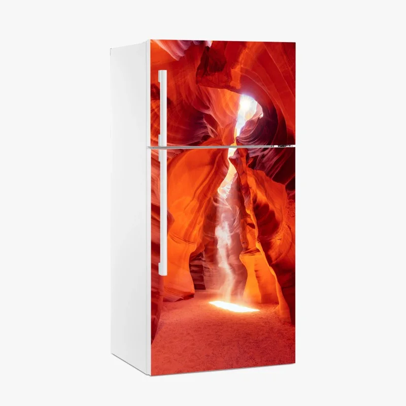 Fridge sticker sunbeam in sandstone slot canyon