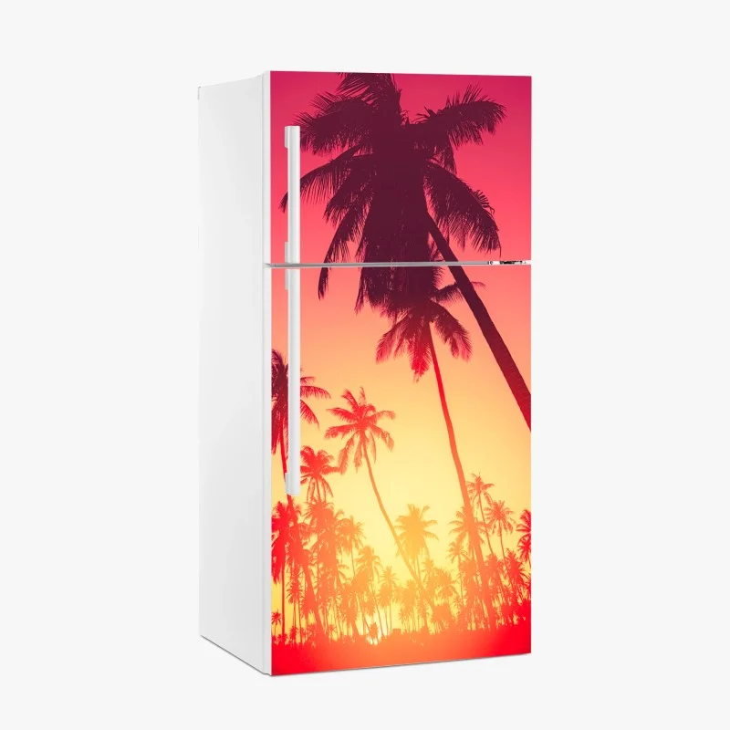 Fridge sticker tropical sunset palms
