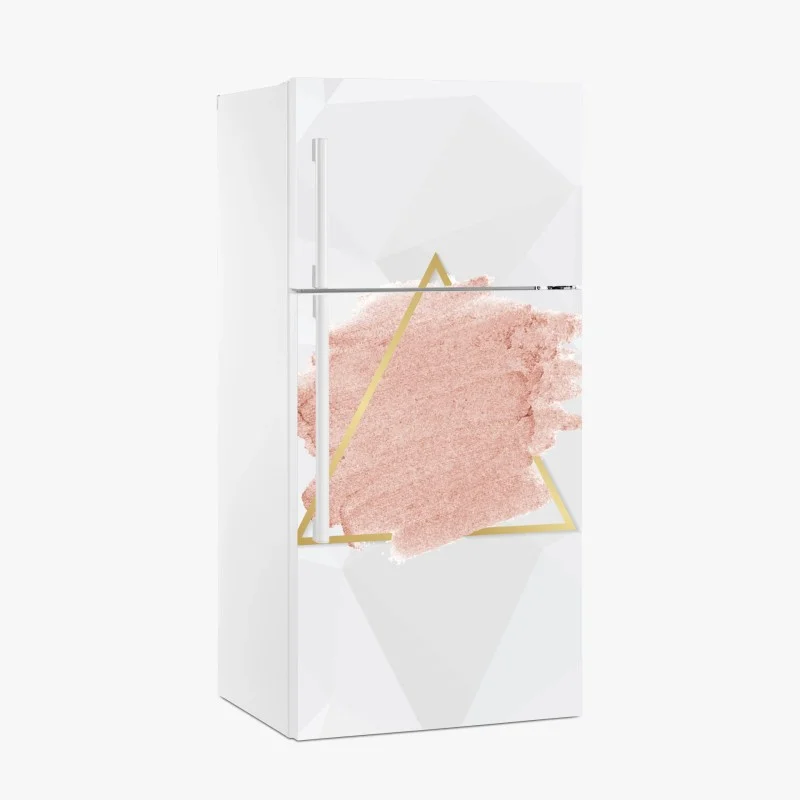 Fridge sticker pastel pink triangle abstract art