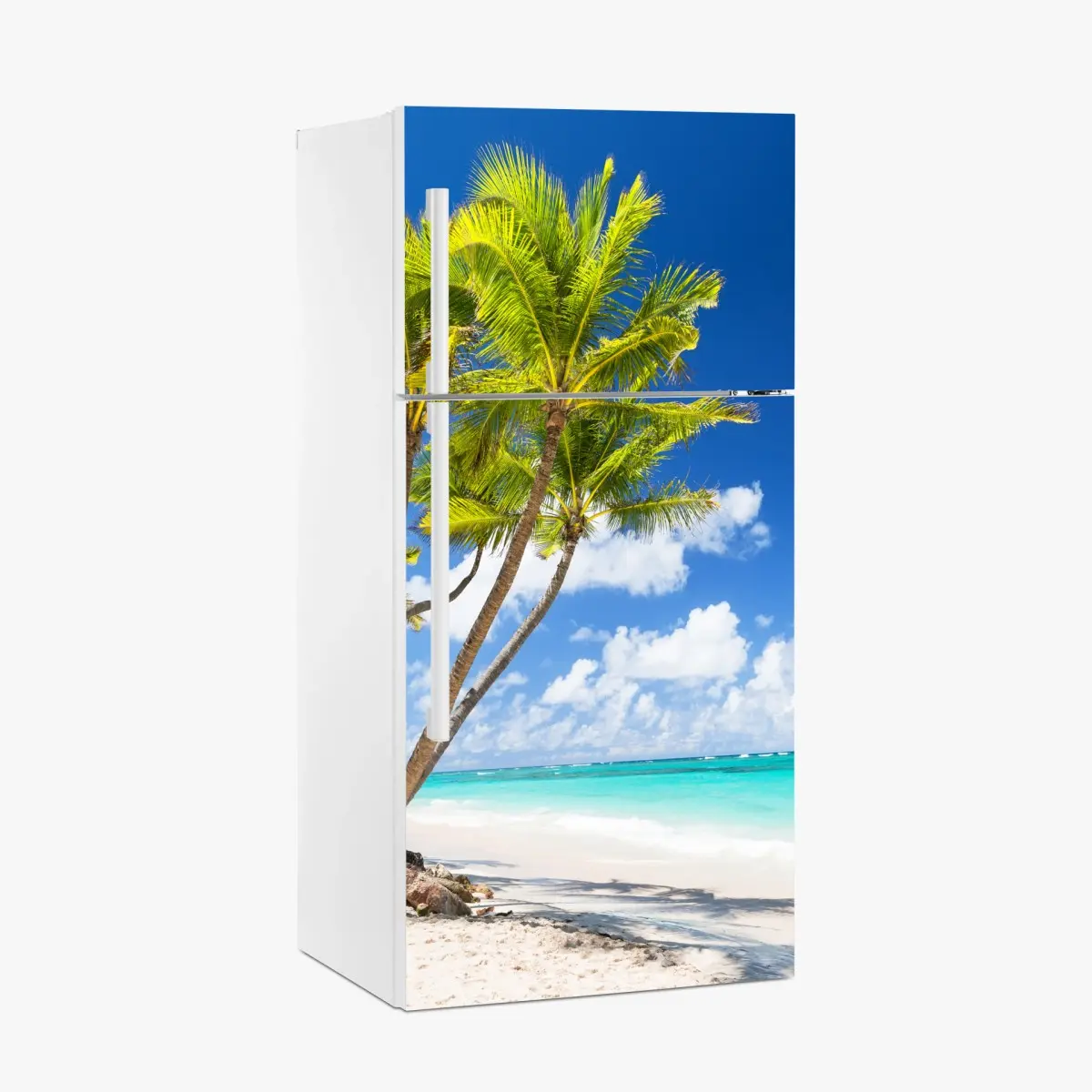 Fridge sticker tropical palm beach in Punta Cana • Wallissimo® Fridge sticker tropical palm beach in Punta Cana • Wallissimo®
