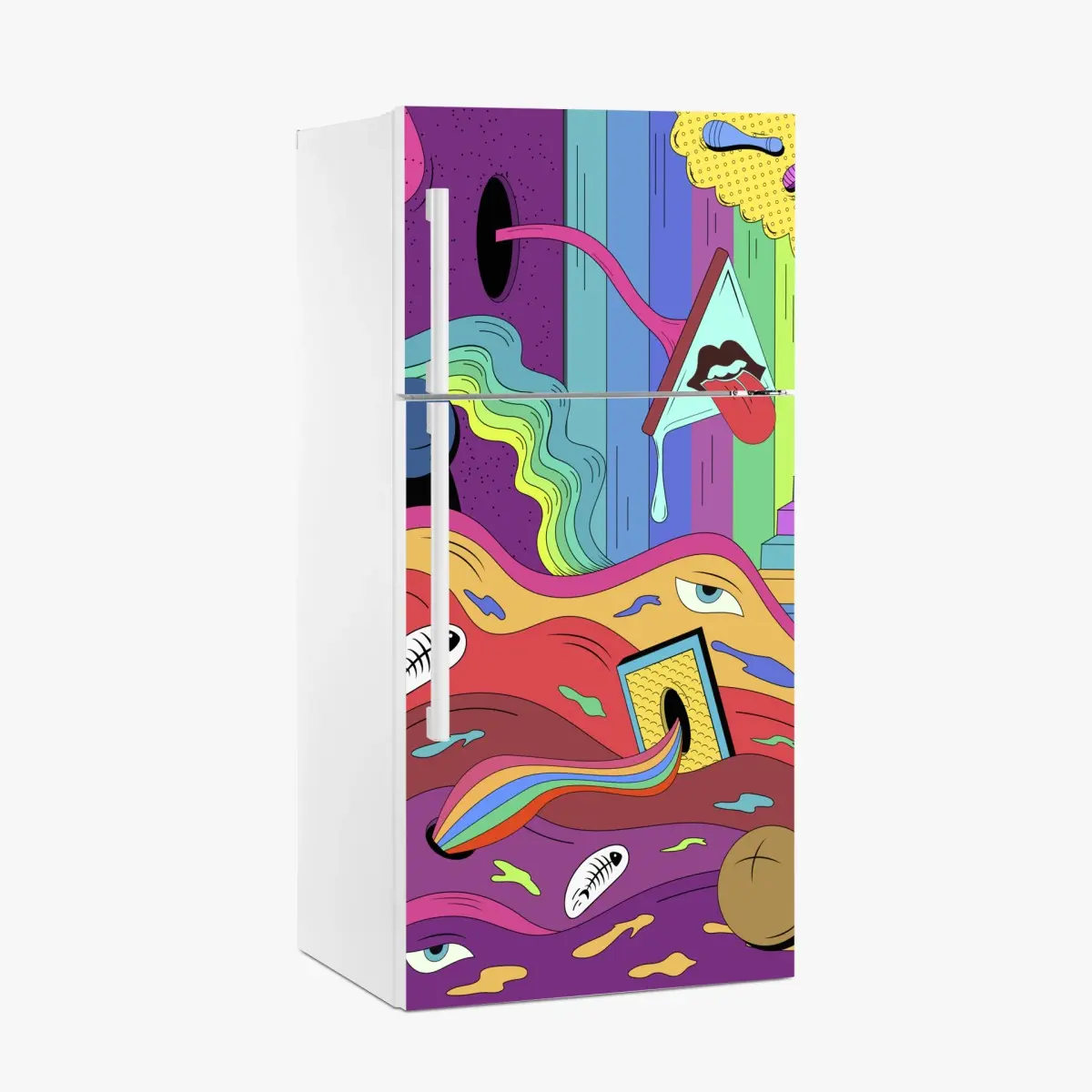 Fridge sticker psychedelic pop art dreamscape • Wallissimo® Fridge sticker psychedelic pop art dreamscape • Wallissimo®