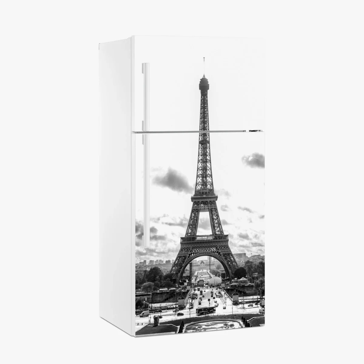 Fridge sticker Paris Eiffel Tower in monochrome ⁕ Wallissimo® Fridge sticker Paris Eiffel Tower in monochrome ⁕ Wallissimo®
