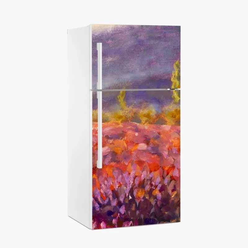 Fridge sticker Provence lavender field painting